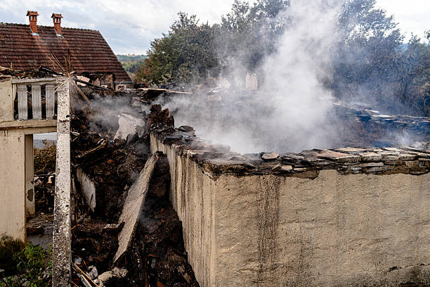 Professional Fire Damage Removal technician working in Windsor, NJ